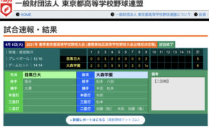 【硬式野球部】春季東京都高等学校野球大会２回戦