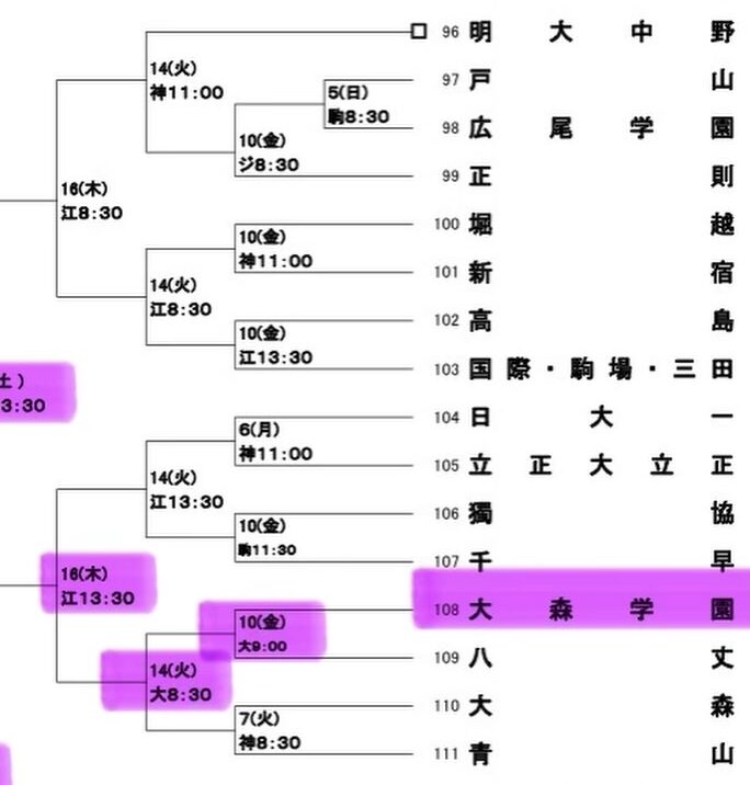 【硬式野球部】第108回全国高等学校野球選手権大会東東京大会組み合わせ決定